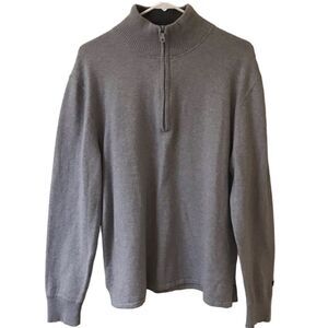 The North Face Men’s Gray Wool Blend 1/4 Zip Pullover Sweater